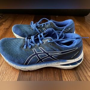 Asics Navy and White running sneakers